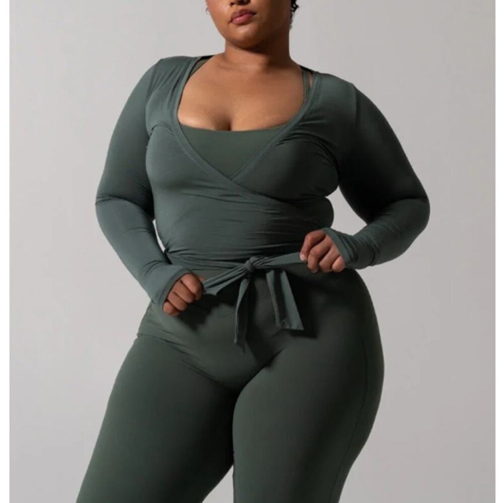 Buffbunny Limon Pepino Ballet Wrap Top Size XXXL